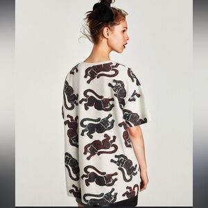 Zara tiger sweatshirt tee